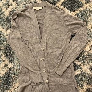 Loft grey button down cardigan